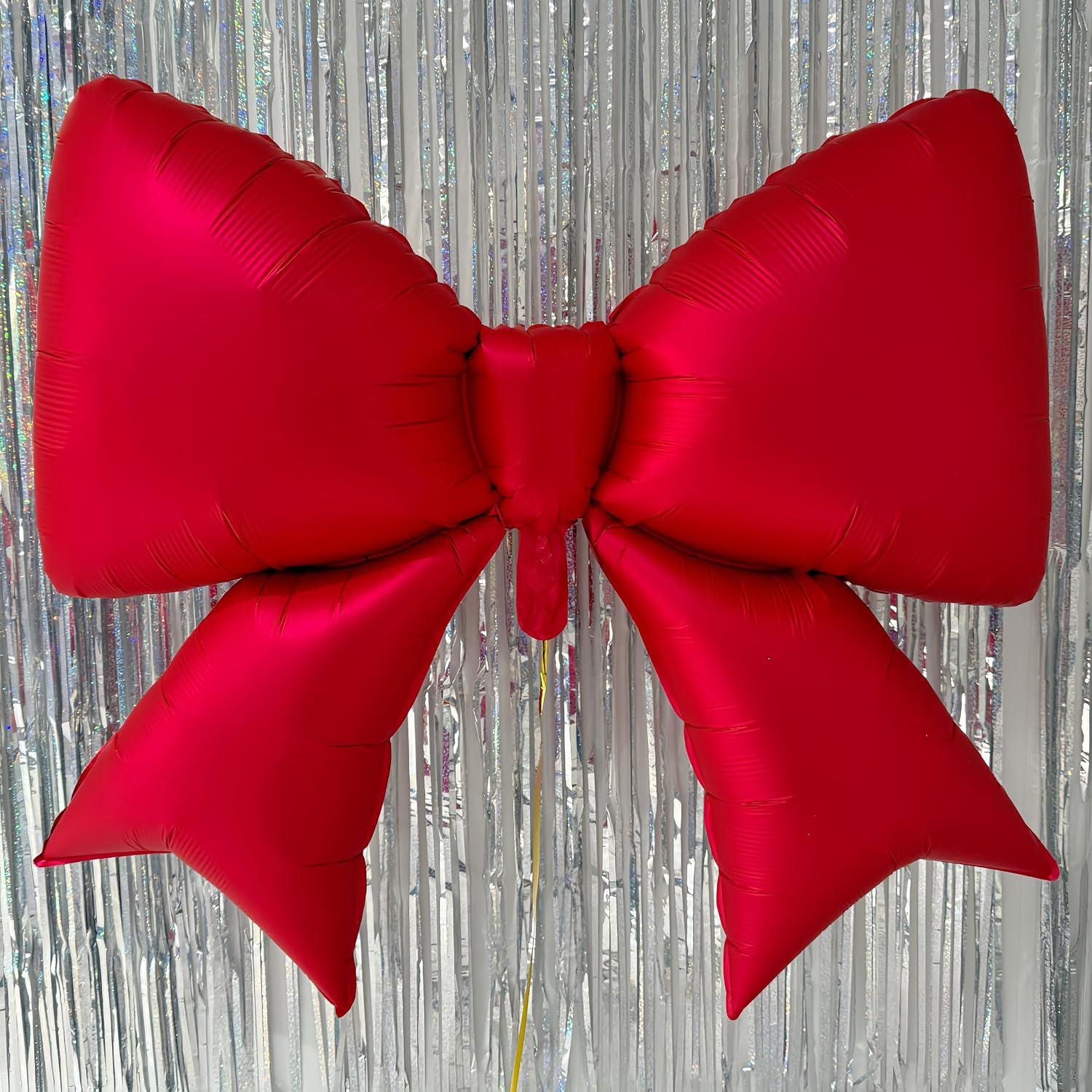 Jumbo Bow Balloons, Red Pink Birthday Party Decor, Valentine Bridal Shower (4Pcs)