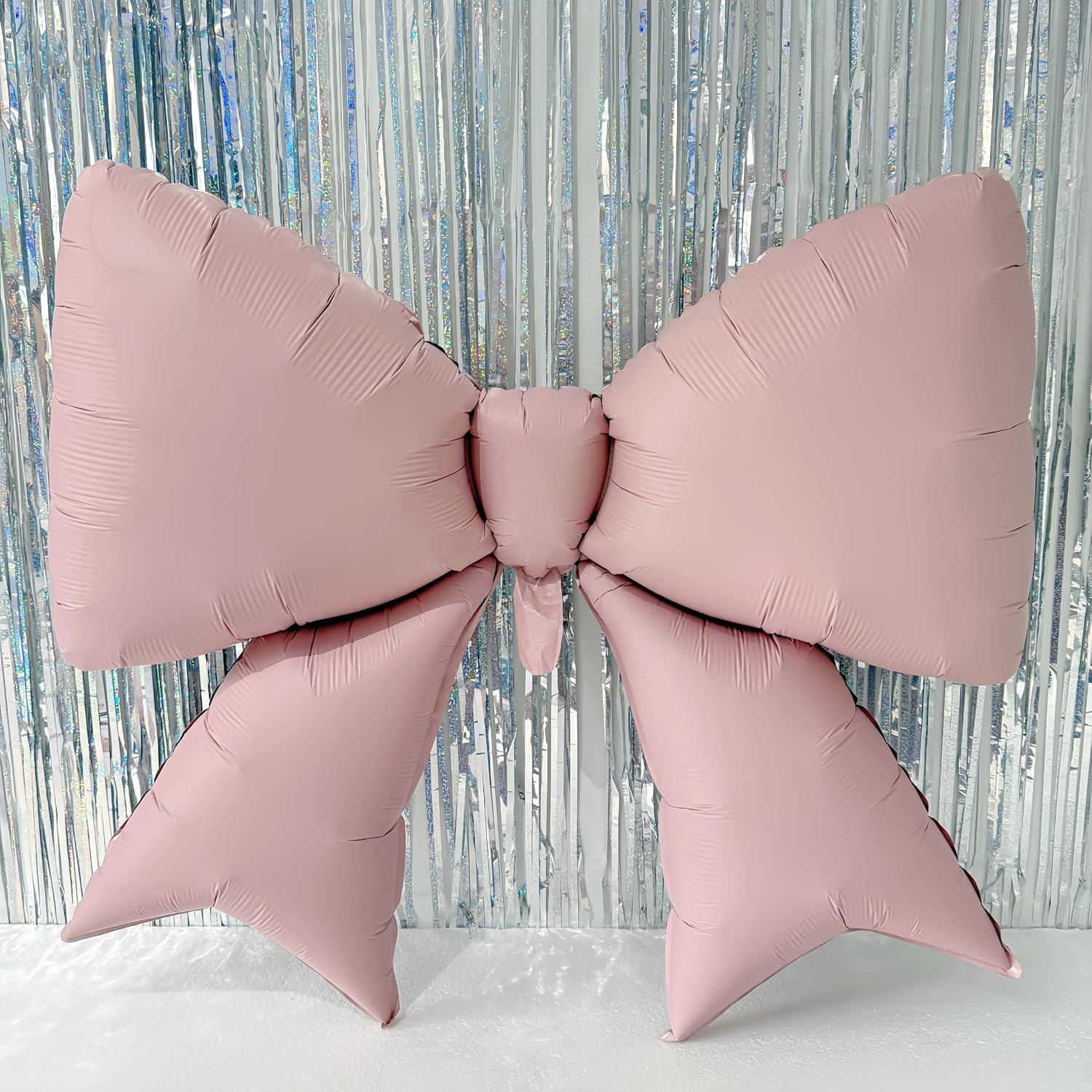 Jumbo Bow Balloons, Red Pink Birthday Party Decor, Valentine Bridal Shower (4Pcs)