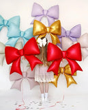 Jumbo Bow Balloons, Red Pink Birthday Party Decor, Valentine Bridal Shower (4Pcs)