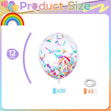 Sprinkle Confetti Balloons, 12 Inch Clear Latex Party Decor