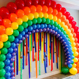 100pcs 12 Inch Rainbow Latex Balloons, Assorted Party Decor