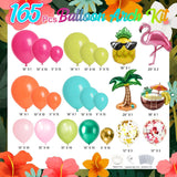 Tropical Balloon Arch Kit | Flamingo Luau Garland, Summer Beach Party Decor