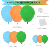 Blue Green Orange Balloon Arch Kit | Race Car Birthday Party Garland