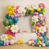 Daisy Flower Balloon Arch Kit | Pink Yellow Green Spring Garland (Baby Shower, Birthday)