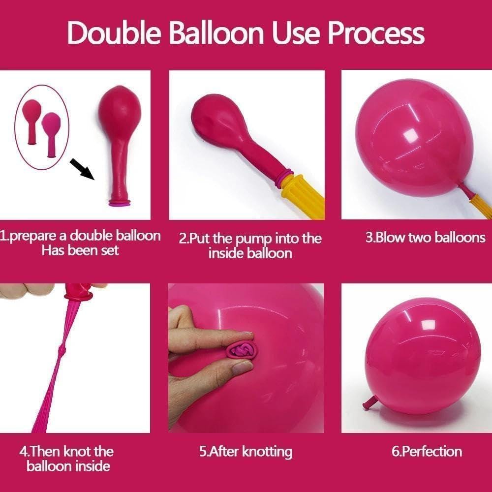 Double Stuffed Balloon Arch Kit | Hot Pink, Green, Blue Garland for Parties