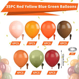 Sage Green Brown Fall Balloon Set, Orange Yellow Burgundy Balloons, Woodland Thanksgiving Party Decor