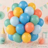 Boho Rainbow Balloon Set, Dusty Orange Yellow Green Blue, Baby Shower Decor