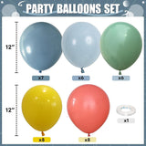 Boho Rainbow Balloon Set, Dusty Orange Yellow Green Blue, Baby Shower Decor