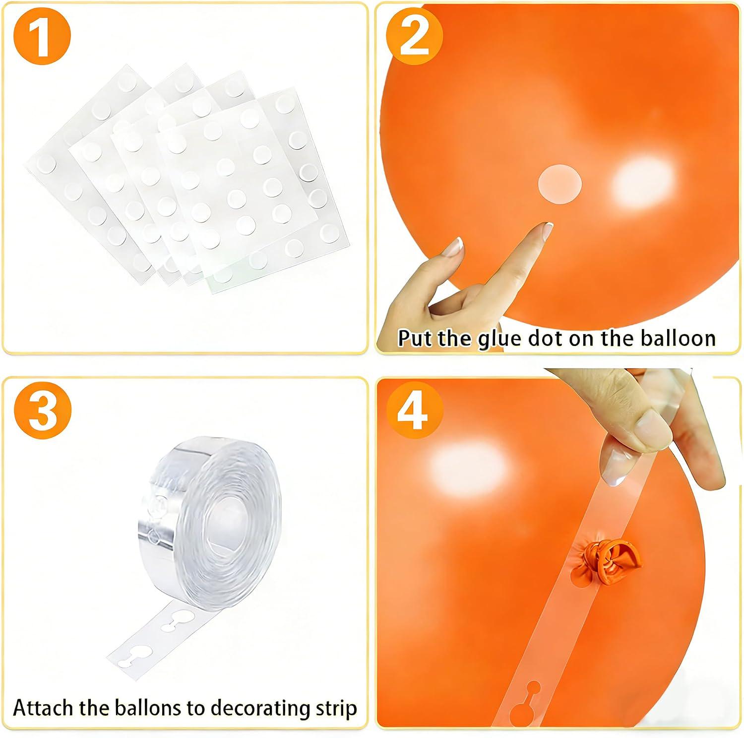 70Pcs Orange Sand White Balloon Set, Latex Party Balloons, Birthday Wedding Celebration Decor