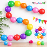 Colorful Linking Balloons | 6 Inch Quick Link Arch Decor (100pc)