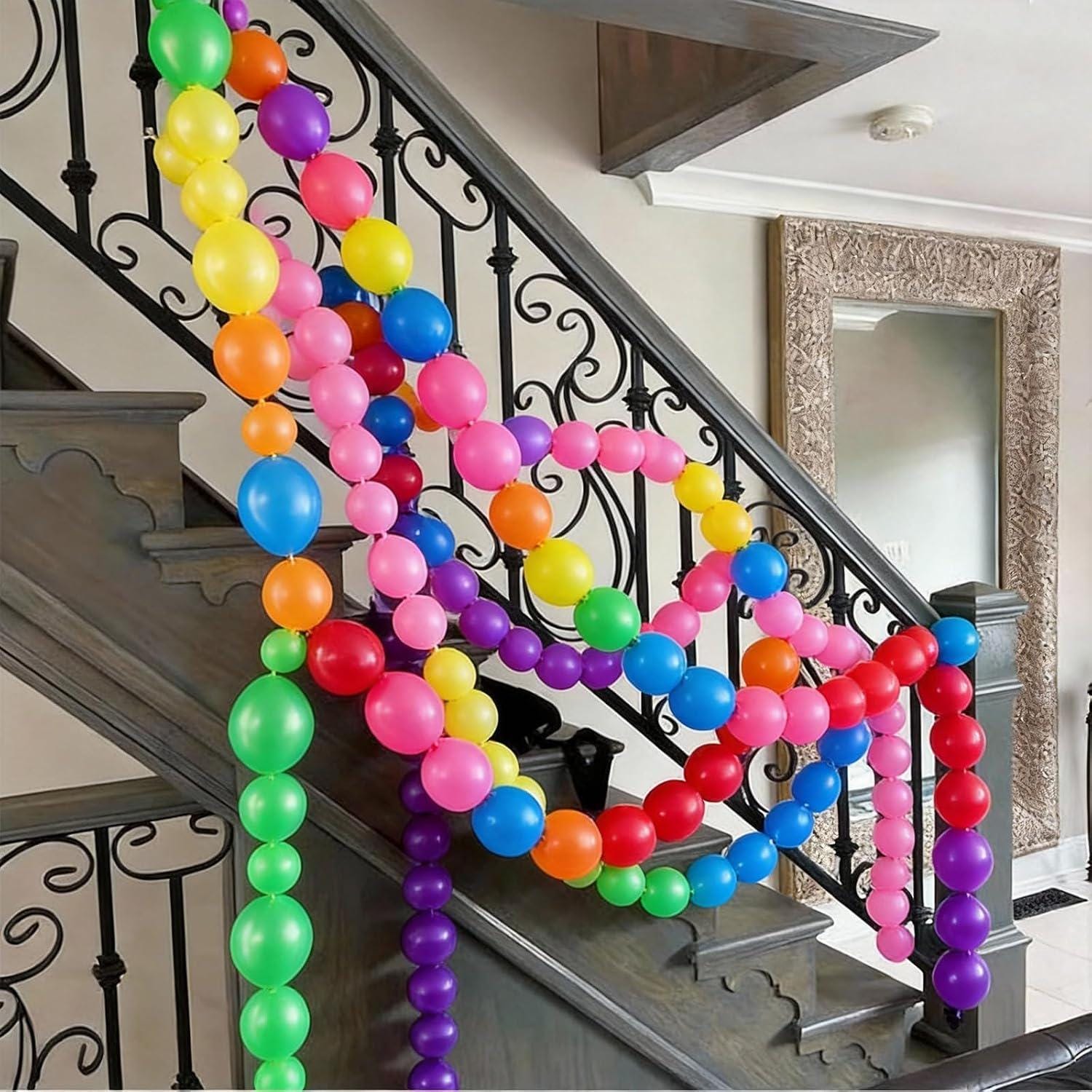 Colorful Linking Balloons | 6 Inch Quick Link Arch Decor (100pc)