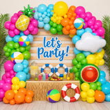 Tropical Hawaiian Balloon Arch Kit | Summer Beach Pool Garland, Luau Party Decor