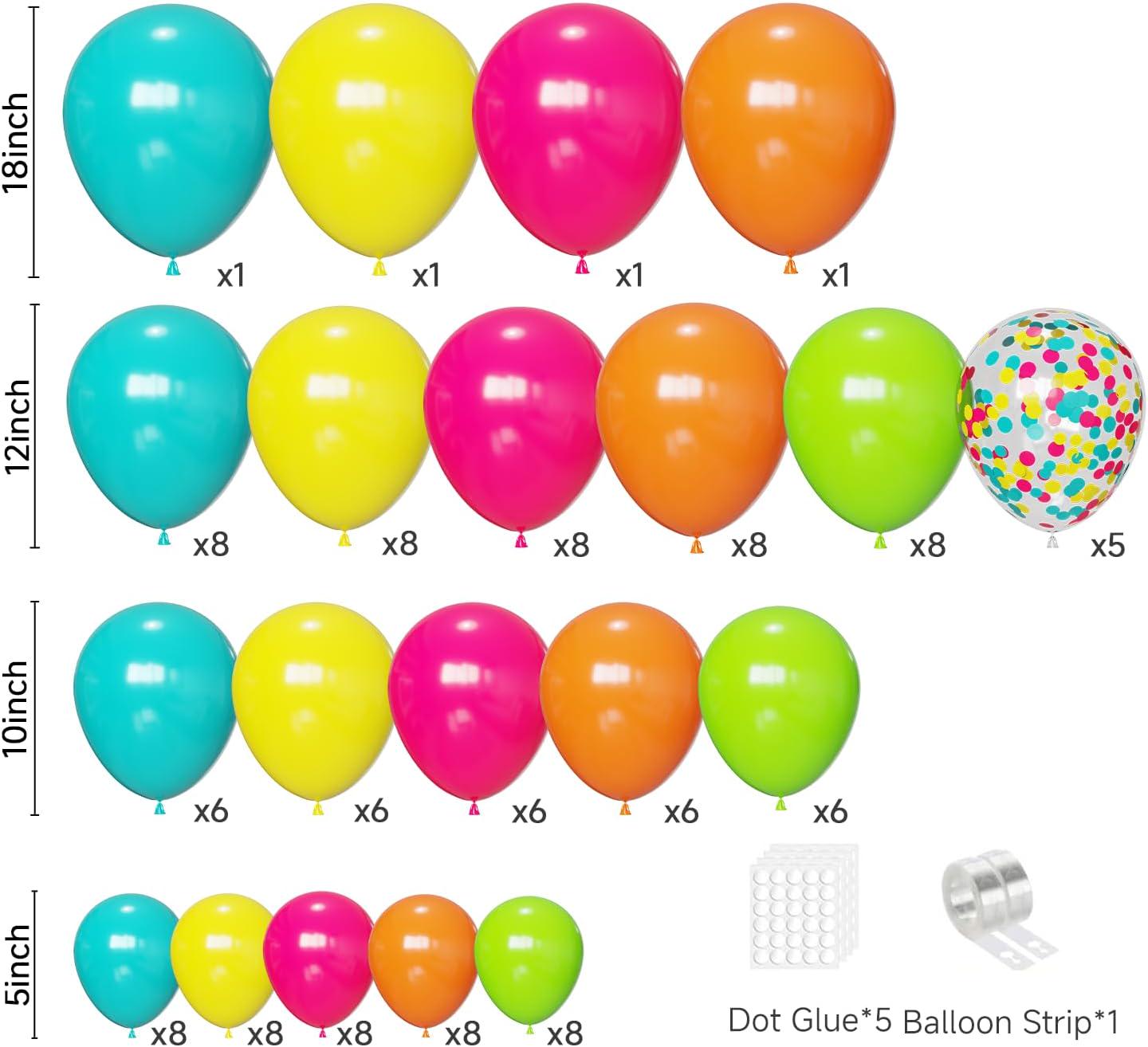 Tropical Balloon Arch Kit | Summer Hawaiian Luau Garland, Birthday Party Decor