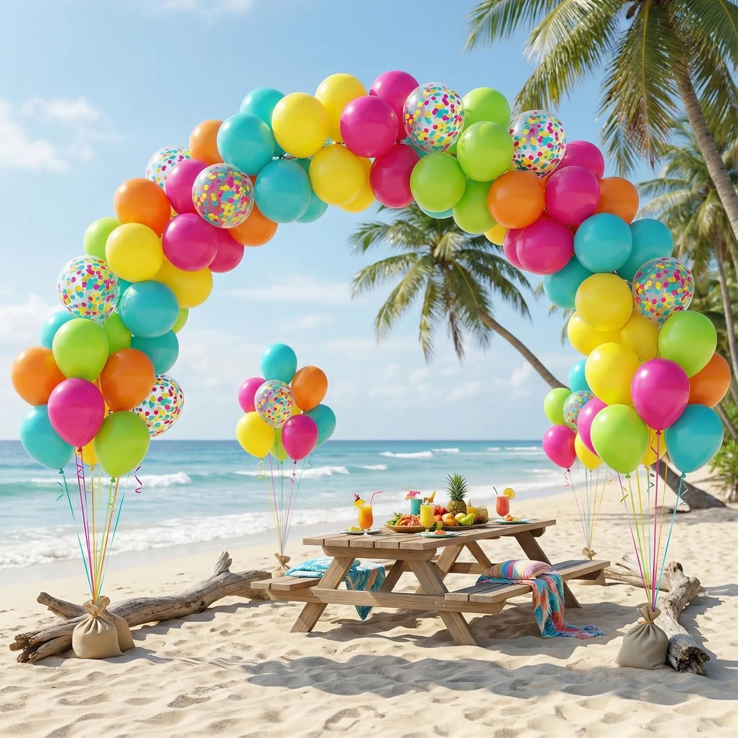 Tropical Balloon Arch Kit | Summer Hawaiian Luau Garland, Birthday Party Decor