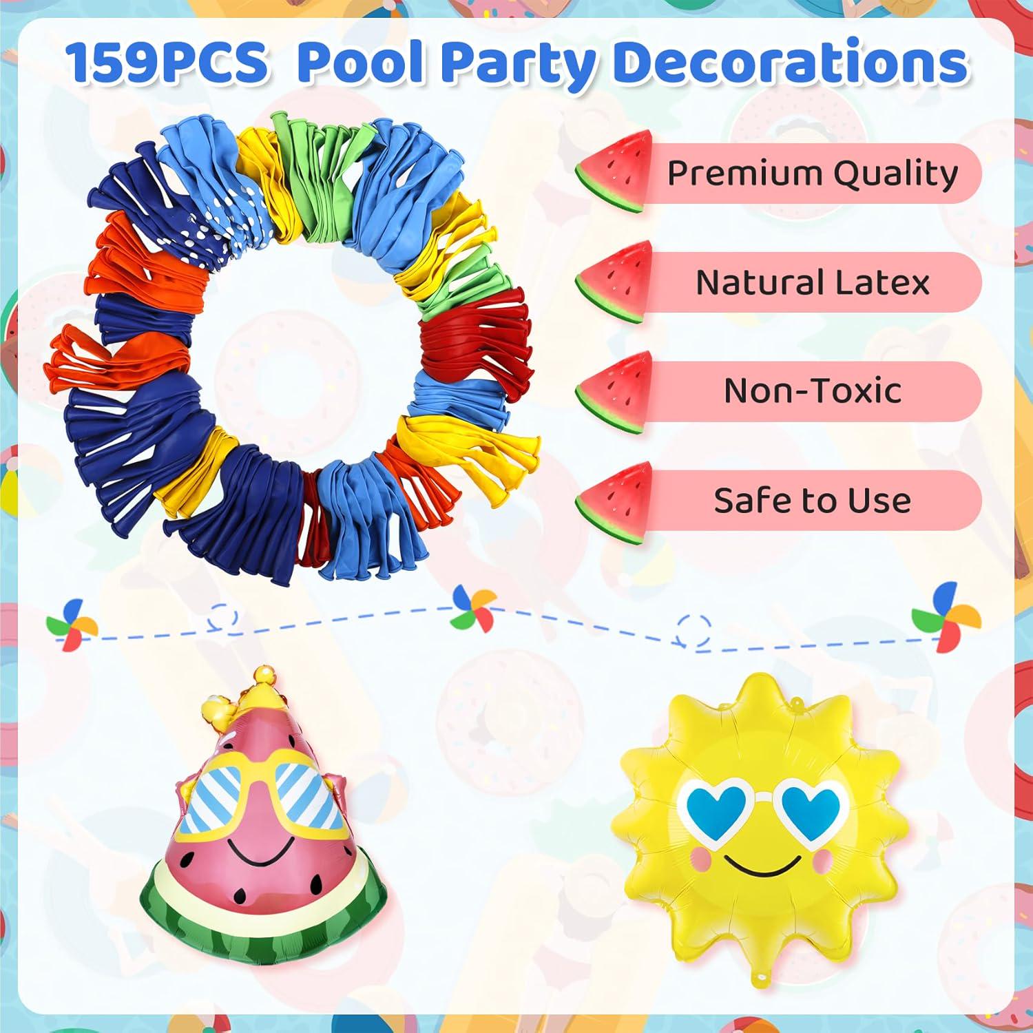 Tropical Summer Balloon Arch Kit | Sun, Watermelon, Beach Party Garland