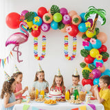 Hawaiian Luau Balloon Arch Kit | Flamingo, Palm Leaves, Hibiscus Party Decor