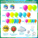 Tropical Beach Balloon Arch Kit | Pool Party Garland with Summer Theme Balloons
