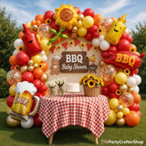 BBQ Baby Shower Balloon Arch Garland Kit | Pig, Beer Mug, Sunflower Balloons
