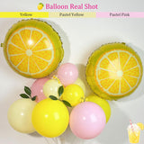 Lemon Balloon Arch Kit | Yellow Garland, Lemon Leaves, Pink Lemonade Decor