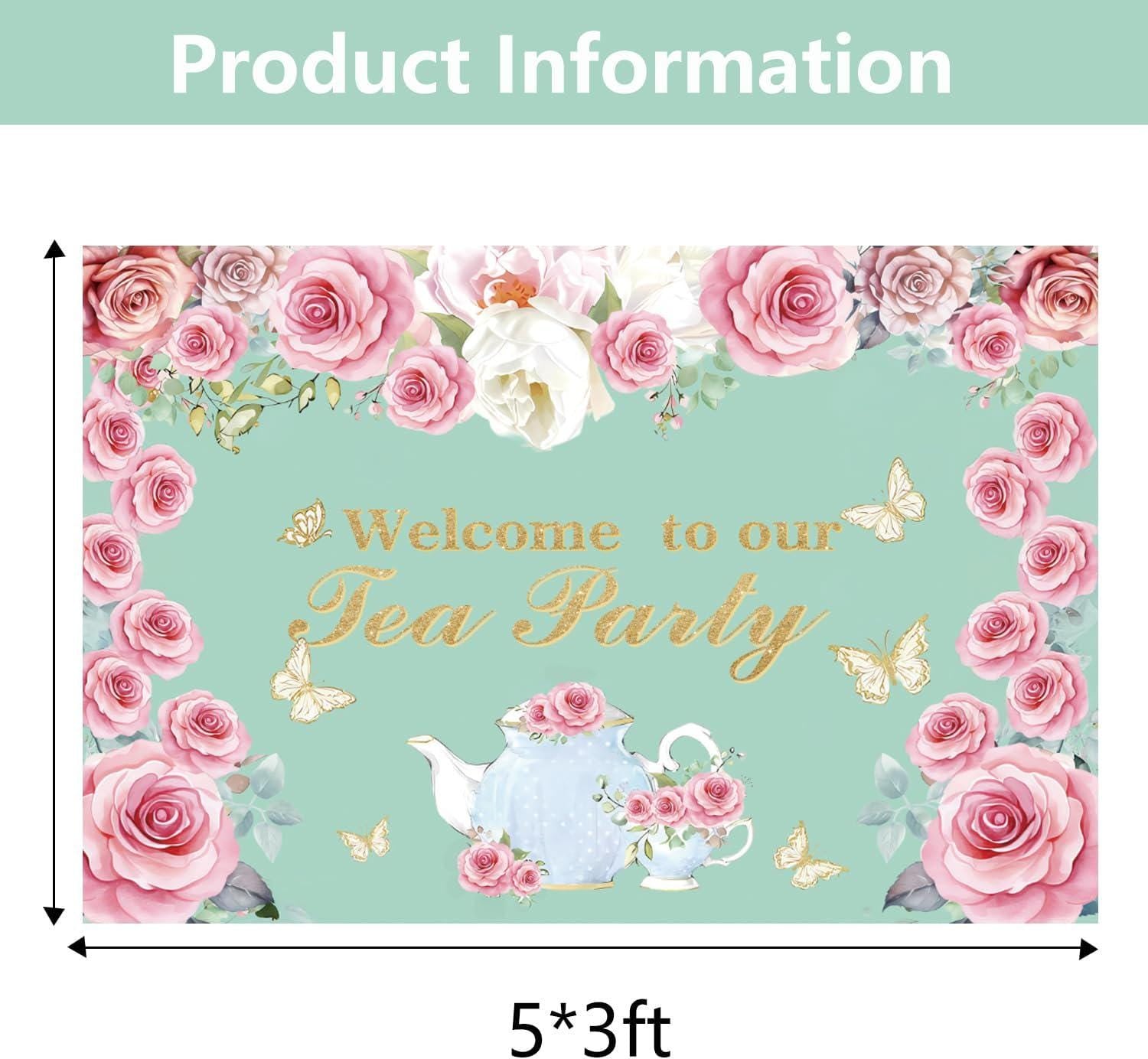 Tea Party Balloon Arch Garland Kit | Spring Garden Backdrop Decor