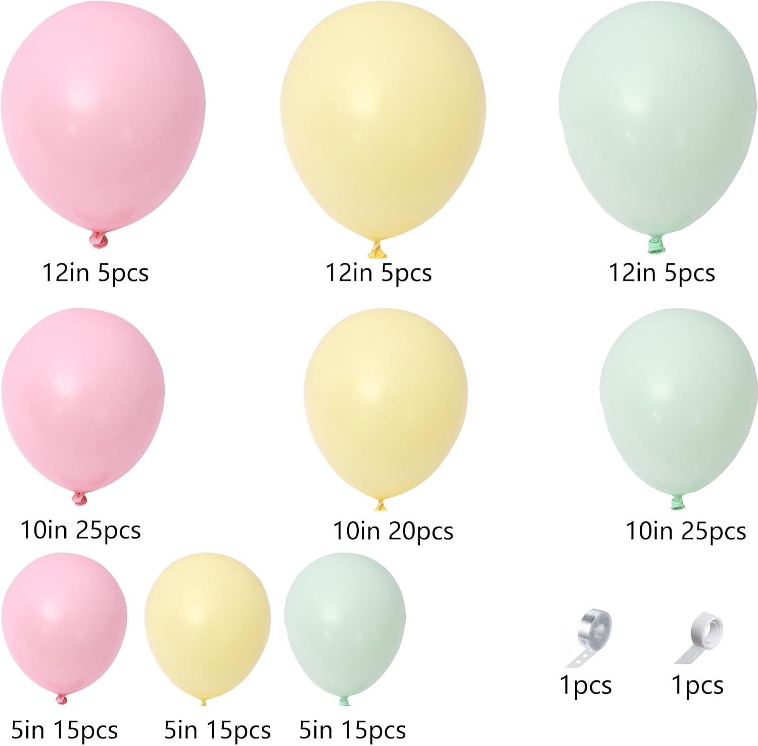 Tea Party Balloon Arch Garland Kit | Spring Garden Backdrop Decor