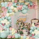 Tea Party Balloon Arch Garland Kit | Spring Garden Backdrop Decor