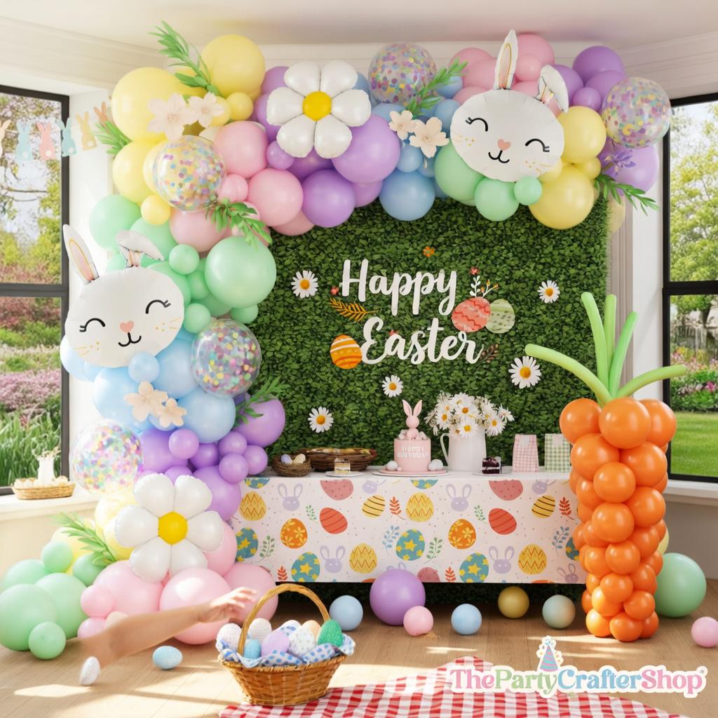 Easter Balloon Arch Kit | Pastel Bunny Balloon Garland | Baby Shower Spring Birthday Party Decor