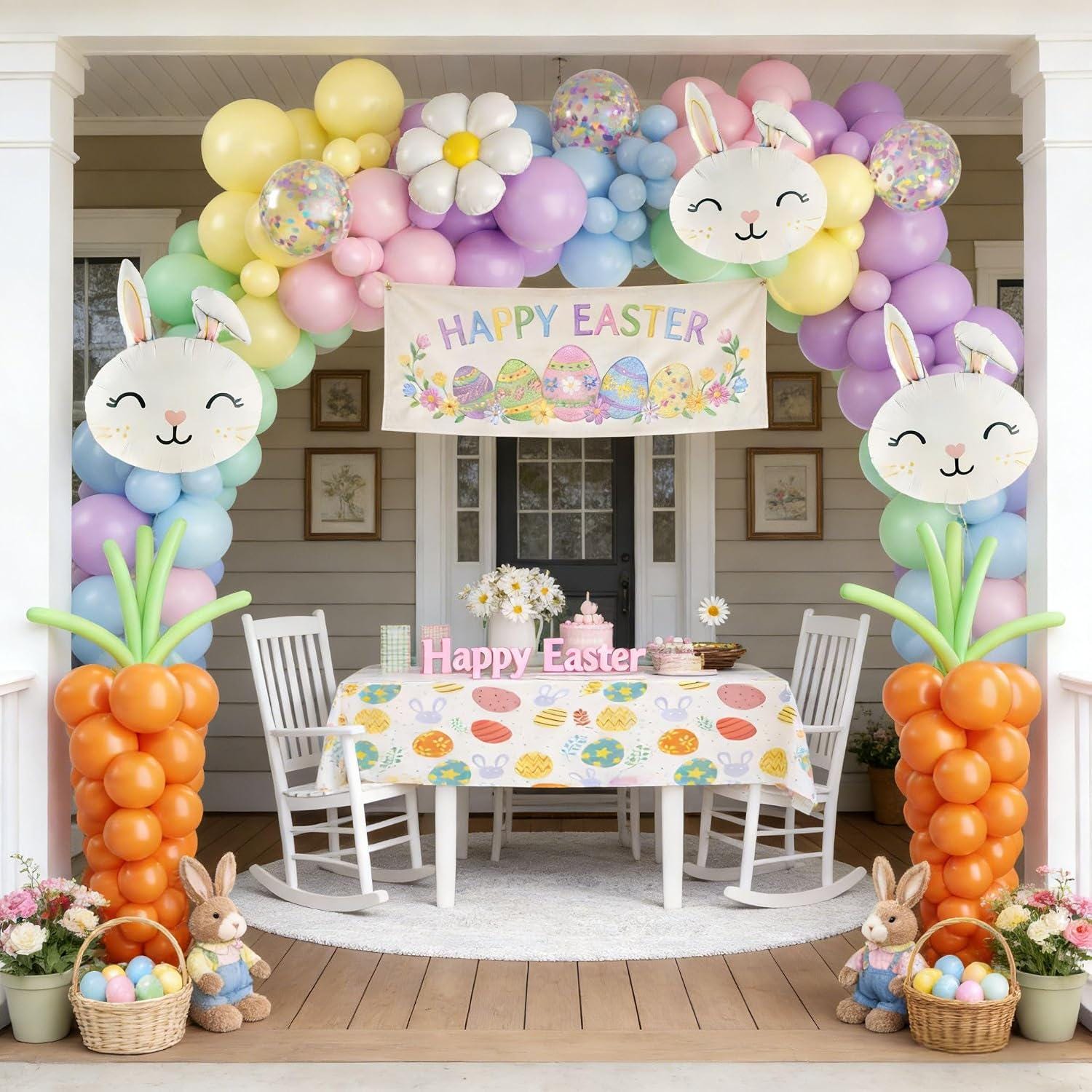 Easter Balloon Arch Kit | Pastel Bunny Balloon Garland | Baby Shower Spring Birthday Party Decor
