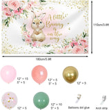 Bunny Baby Shower Balloon Arch Kit | Pink Floral Girl Party Decorations