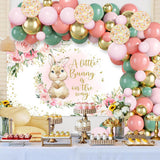 Bunny Baby Shower Balloon Arch Kit | Pink Floral Girl Party Decorations