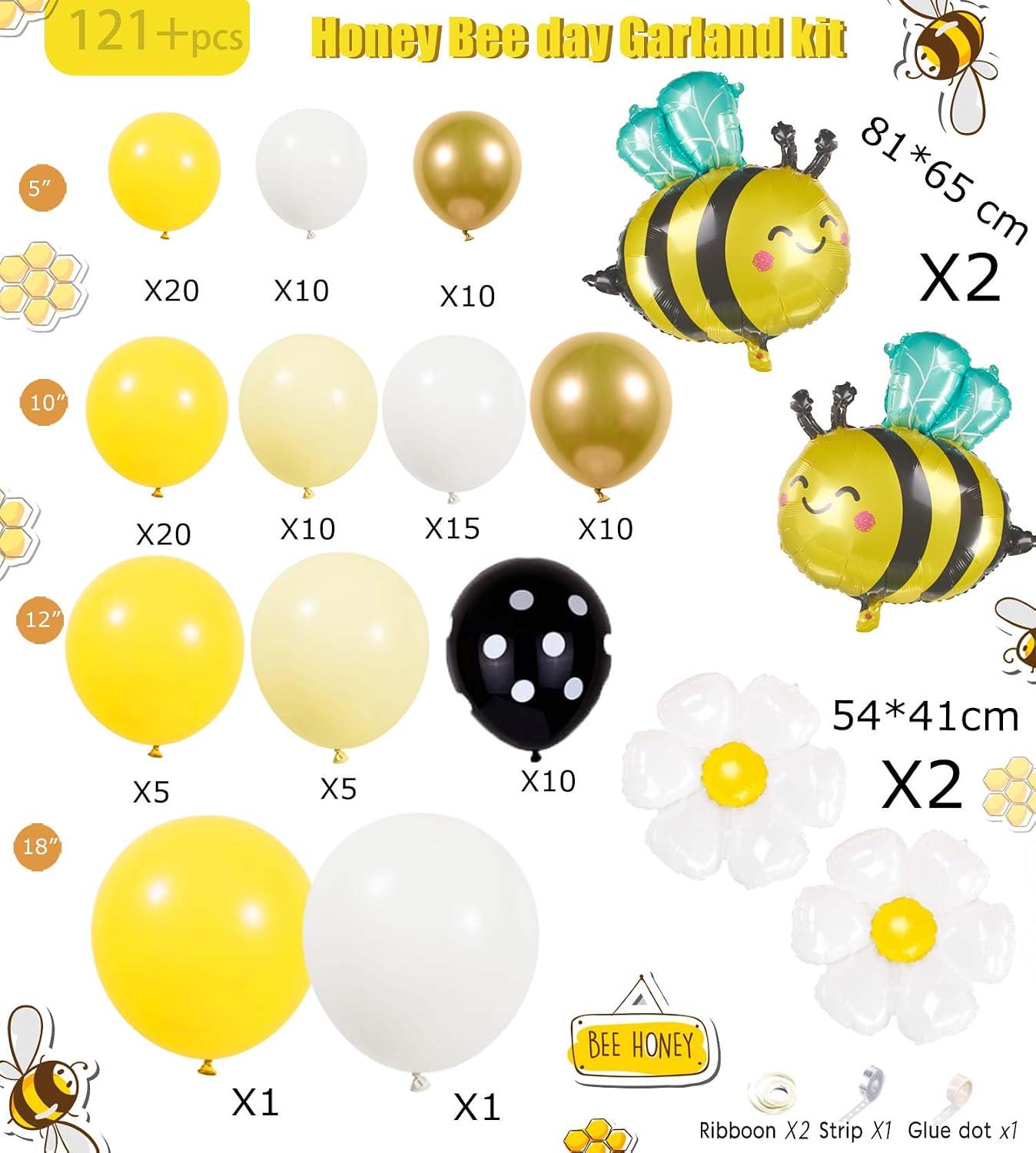 Bee Balloon Garland Kit | Daisy, Yellow, Gold Party Decor