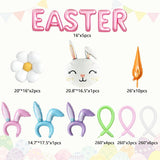 Pastel Easter Balloon Arch Garland Kit | Bunny, Daisy, Carrot Accents (Baby Shower, Birthday)