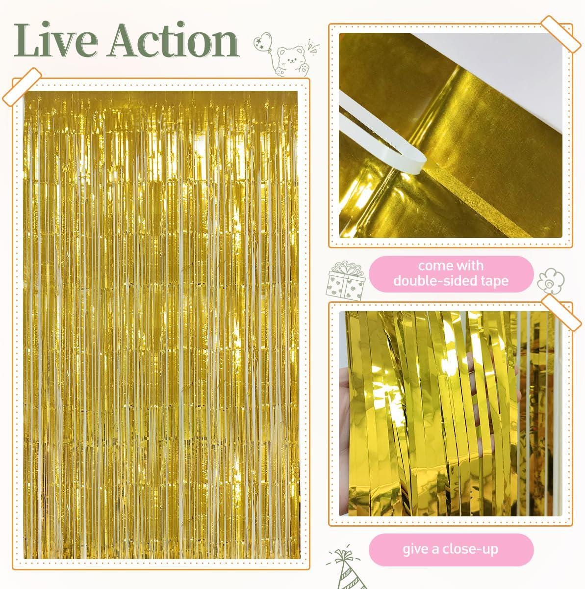 Sage Green Pink Gold Balloon Arch Kit | Fringe Curtain Backdrop, Party Decor