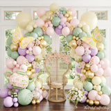 Tea Party Balloon Arch Kit | Pastel Purple, Pink, Sage Green, Gold Garland Teapot Butterflies