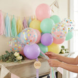 Pastel Rainbow Macaron Balloons | 12 Inch Polka Dot Party Decor