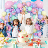 Pastel Balloon Arch Garland Kit | Pink, Purple, Blue, Yellow, Green Party Decor