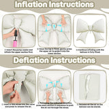 Heart Bow Balloons | Green Neutral Cream Gold Woodland Baby Shower Decor
