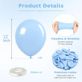 Pastel Blue Balloons | 12 Inch Baby Blue Latex Party Decor