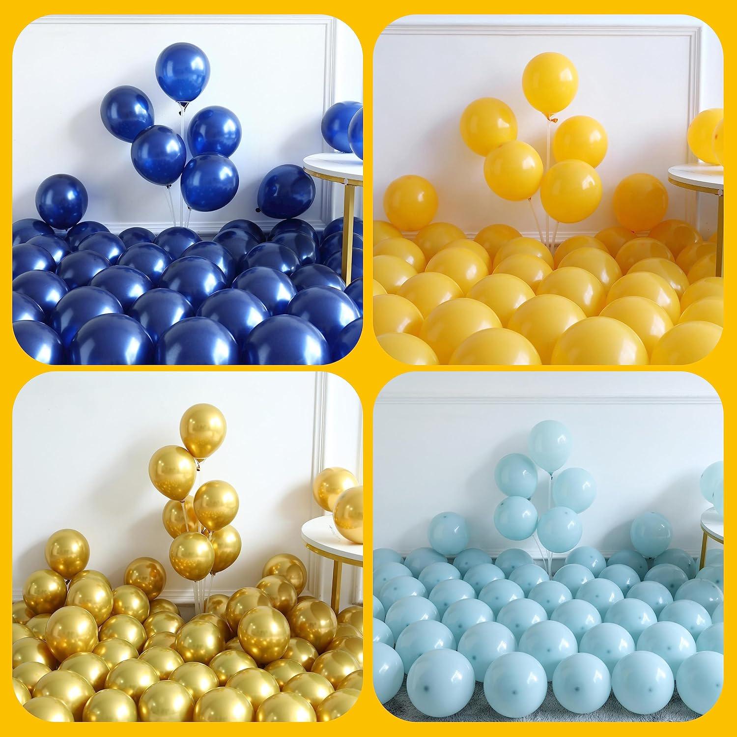 Royal Blue Yellow Balloon Arch Garland Kit | Party Decor (153 Pc)