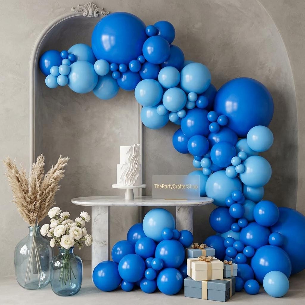 Pearl Blue Balloon Arch Kit | Sky Blue Party Decor, Baby Shower, Graduation, Wedding