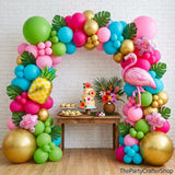 Tropical Balloon Arch Kit | Flamingo, Pineapple, Hibiscus Party Decor