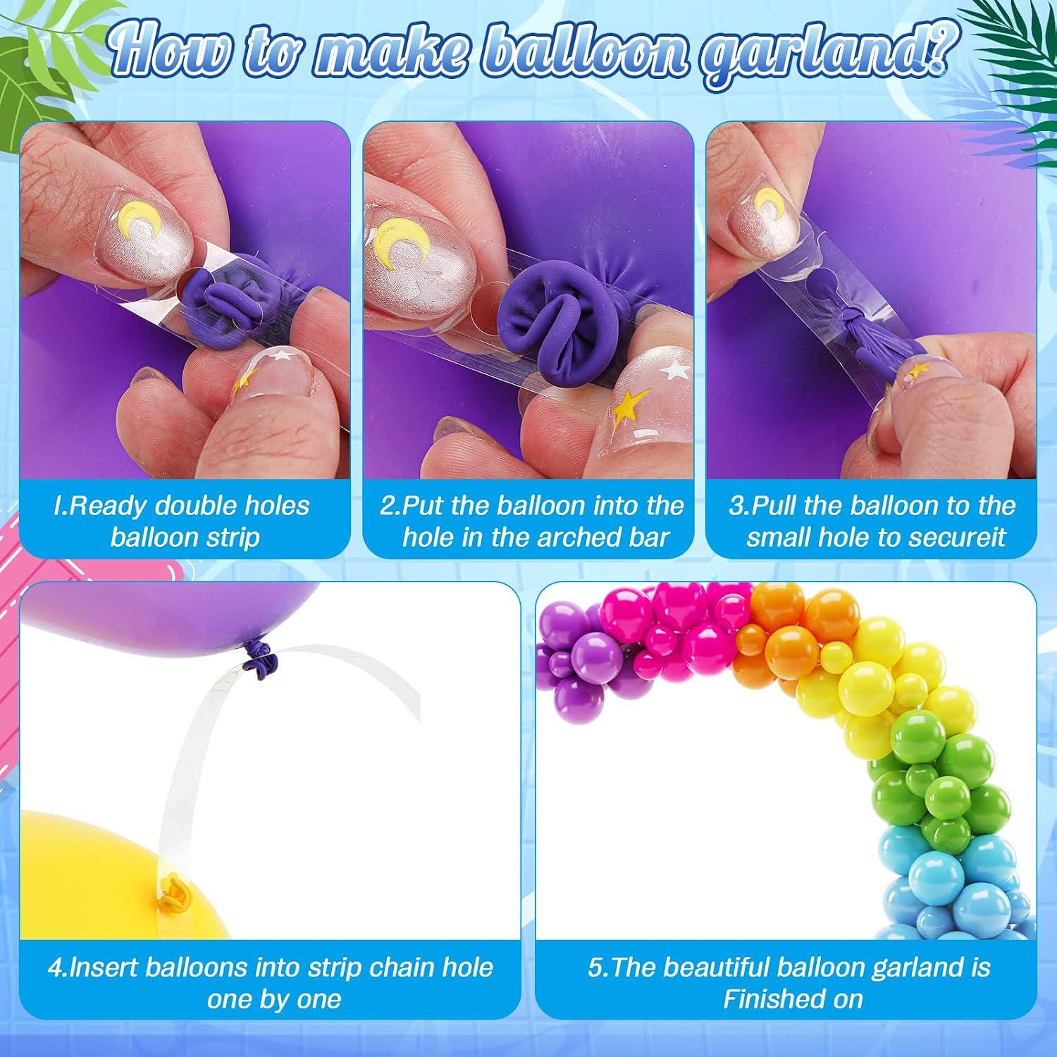 Tropical Balloon Arch Kit | Pool Party Garland, Summer Luau Decor (115 Pieces)