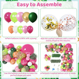 Tropical Balloon Garland Kit | Hawaiian Luau Flamingo Arch Party Decor