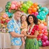 Flamingo Tropical Balloon Garland Kit | Hawaiian Luau Party Decor, Birthday Baby Shower
