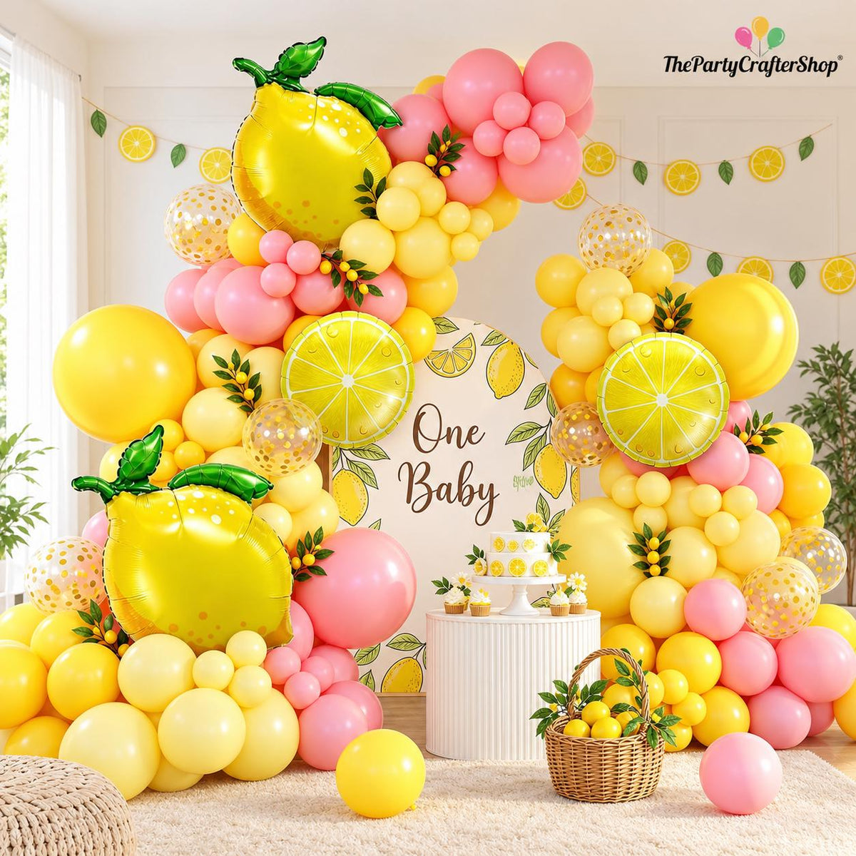 Lemonade Balloon Arch Kit | Tropical Summer Birthday Party Decor
