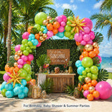 Tropical Balloon Arch Kit | Hawaiian Luau, Aloha Birthday Party Decor