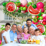 Watermelon Balloon Arch Kit | Pink Green Red Garland, Summer Birthday Party Decorations