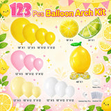 Lemon Balloon Garland Kit | Yellow Pink Arch Decor | Summer Celebration
