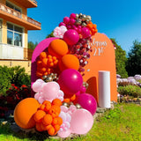 Pink Orange Balloon Garland Kit | Sunset Bachelorette, Baby Shower Decor
