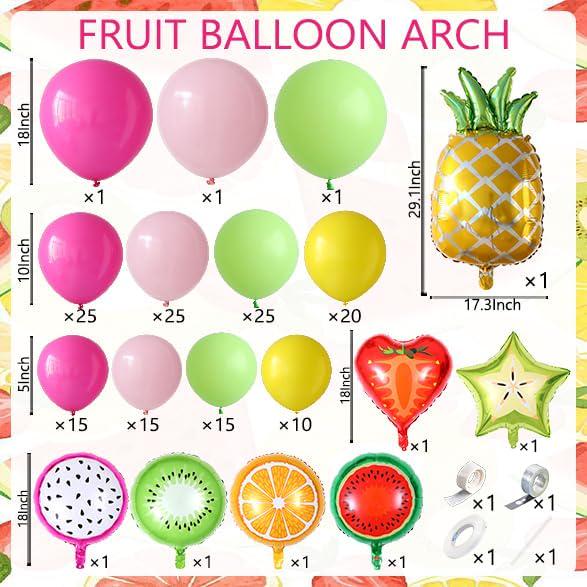 Fruit Party Balloon Garland Kit | Watermelon Pineapple Summer Decor